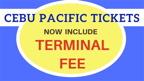 cebu terminal fee|Cebu Airport Terminal Fee Integrated into CEB Tickets.